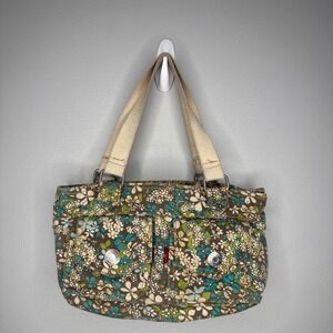 Levi's Purse Women Small Brown Floral Canvas Shoulder Bag Cargo Pockets 2607
